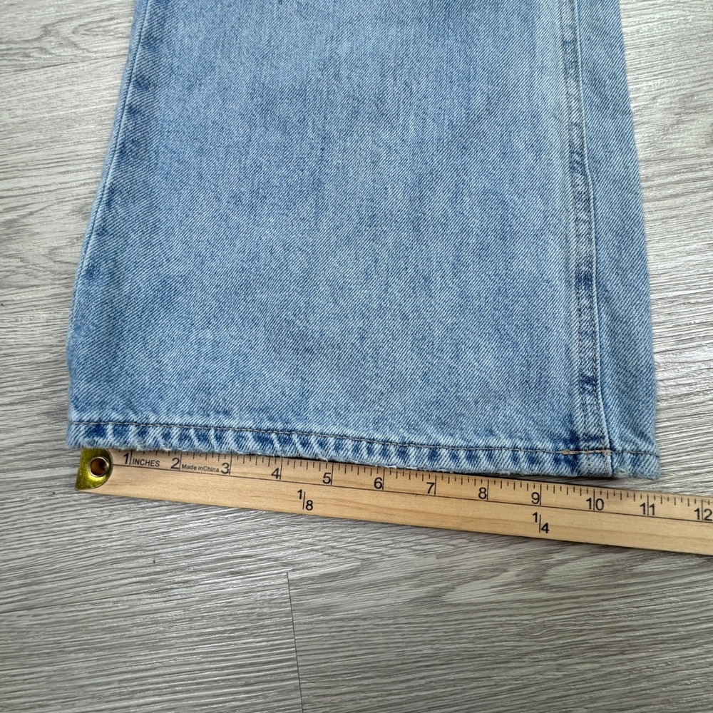 Aeropostale Women Jeans Super Low Rise Ultra Wide Leg Light Wash Floral Sz 28(?) - Picture 3 of 8